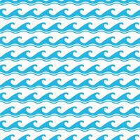 blå hav och hav vatten vågor sömlös mönster vektor