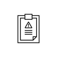 varning i avtal enkel minimalistisk översikt ikon. lämplig för böcker, butiker, butiker. redigerbar stroke i minimalistisk översikt stil. symbol för design vektor