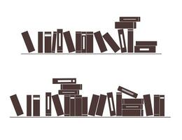 Regale mit Bücher. Silhouetten von Bücher vektor