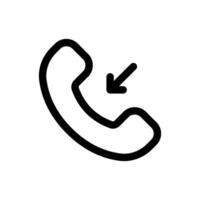 inkommande ring upp ikon i trendig platt stil isolerat på vit bakgrund. inkommande ring upp silhuett symbol för din hemsida design, logotyp, app, ui. vektor illustration, eps10.