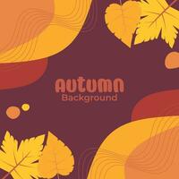 Welle Muster Herbst Hintergrund mit Blatt Ornament. attraktiv Design und Farbe, Vektor Illustration zum Banner, Gruß Karte, Flyer, Sozial Medien, Poster.