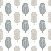 sömlös mönster i scandinavian stil dragen på en vit bakgrund. blommig mönster för utskrift på tapet, omslag papper, textil, papper. vektor illustration