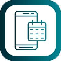 Handy, Mobiltelefon Kalender Vektor Symbol Design