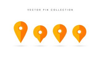 Platsstift. Map pin flat icon vector design.