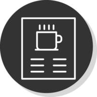 Kaffee-Menü-Vektor-Icon-Design vektor