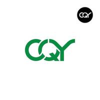 Brief cqy Monogramm Logo Design vektor