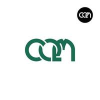 Brief cqm Monogramm Logo Design vektor