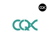 Brief cqx Monogramm Logo Design vektor