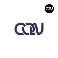 Brief cqn Monogramm Logo Design vektor