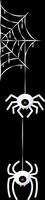 Halloween Spinne mit Spinnennetz isoliert vektor