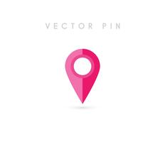 Platsstift. Map pin flat icon vector design.