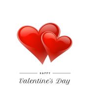 Valentinstaghintergrund mit realistischen Herzen. Vektor-Illustration Nette Liebesfahne oder Grußkarte vektor