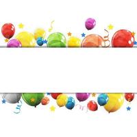 färg glansig födelsedag ballonger banner bakgrund vektorillustration vektor
