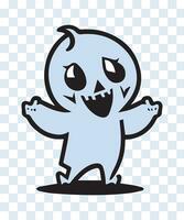 süß tupfen Halloween Geist Karikatur Vektor Symbol Illustration.