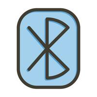 Bluetooth Vektor dick Linie gefüllt Farben Symbol zum persönlich und kommerziell verwenden.