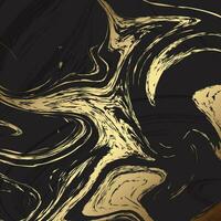 abstrakt marmor bakgrund vätska konst målning alkohol bläck stil med en blanda av svart, guld färger. skön virvla runt marmor bakgrund. vektor