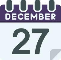 27 december platt ikon vektor