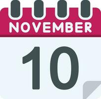 10 November eben Symbol vektor