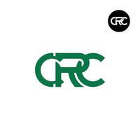 brev crc monogram logotyp design vektor