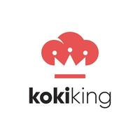 rot Koch Hut und König Krone Logo vektor
