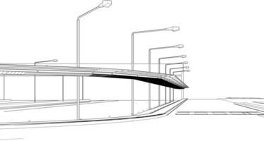 3d Illustration von Park und Landschaft Projekt vektor