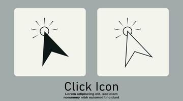 Computer Mauszeiger klicken, Pfeil zeigen klicken Verknüpfung Taste Vektor isoliert auf ein Weiß Hintergrund.