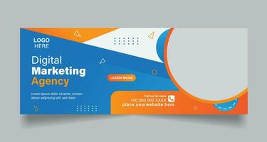Geschäft und Marketing Sozial Medien Startseite Banner vektor