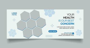 medizinisch und Gesundheitswesen Sozial Medien Startseite Banner vektor