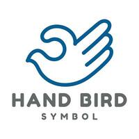 Bra ok hand gest fågel linje översikt symbol ikon vektor