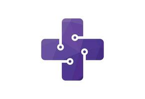 niedrig poly und medizinisch und Gesundheit Pflege Center Logo Design, Vektor Design Vorlage