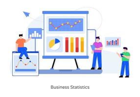 affärsstatistik och diagram vektor