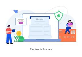 elektronische Rechnung und Zahlung vektor