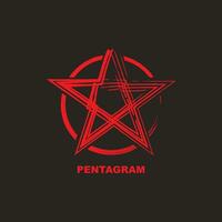 pentagram ikon design vektor