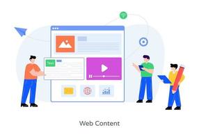 trendigt webbinnehåll vektor