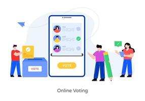 Online-Voting-Design vektor