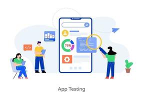 trendige App-Tests vektor