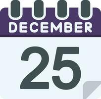 25 december platt ikon vektor