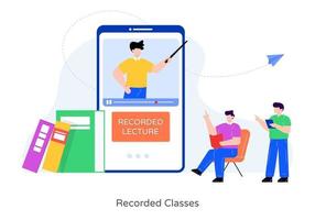 inspelade lektioner och föreläsningar vektor