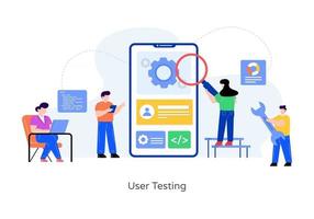 mobiles Testen von Benutzern vektor