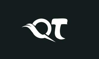 tq, qt, t, q abstrakt brev logotyp monogram vektor