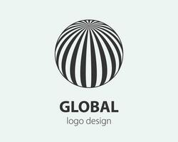 Kugel-Vektor-Logo-Design-Vorlage für Unternehmen. globale Ikone. vektor