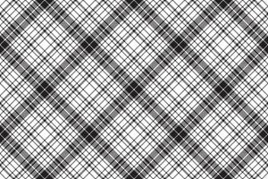 prüfen diagonal Textur Plaid schwarz Weiß nahtlos Muster vektor