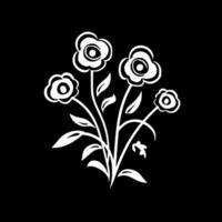 blommor - minimalistisk och platt logotyp - vektor illustration