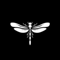 Libelle - - schwarz und Weiß isoliert Symbol - - Vektor Illustration