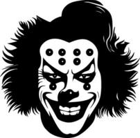 Clown - - schwarz und Weiß isoliert Symbol - - Vektor Illustration