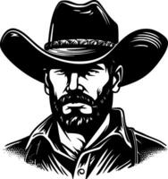 Cowboy - - minimalistisch und eben Logo - - Vektor Illustration