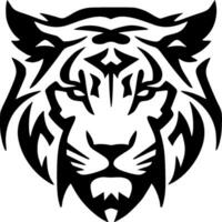 Tiger - - minimalistisch und eben Logo - - Vektor Illustration