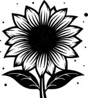 Sonnenblume, minimalistisch und einfach Silhouette - - Vektor Illustration