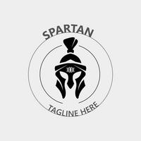 spartanisch Helm Krieger Logo Vorlage. spartanisch eben Design Vektor