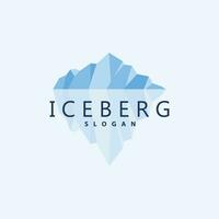 Antarktis kalt Berg Eisberg Logo Design, einfach Vektor Vorlage Symbol Illustration